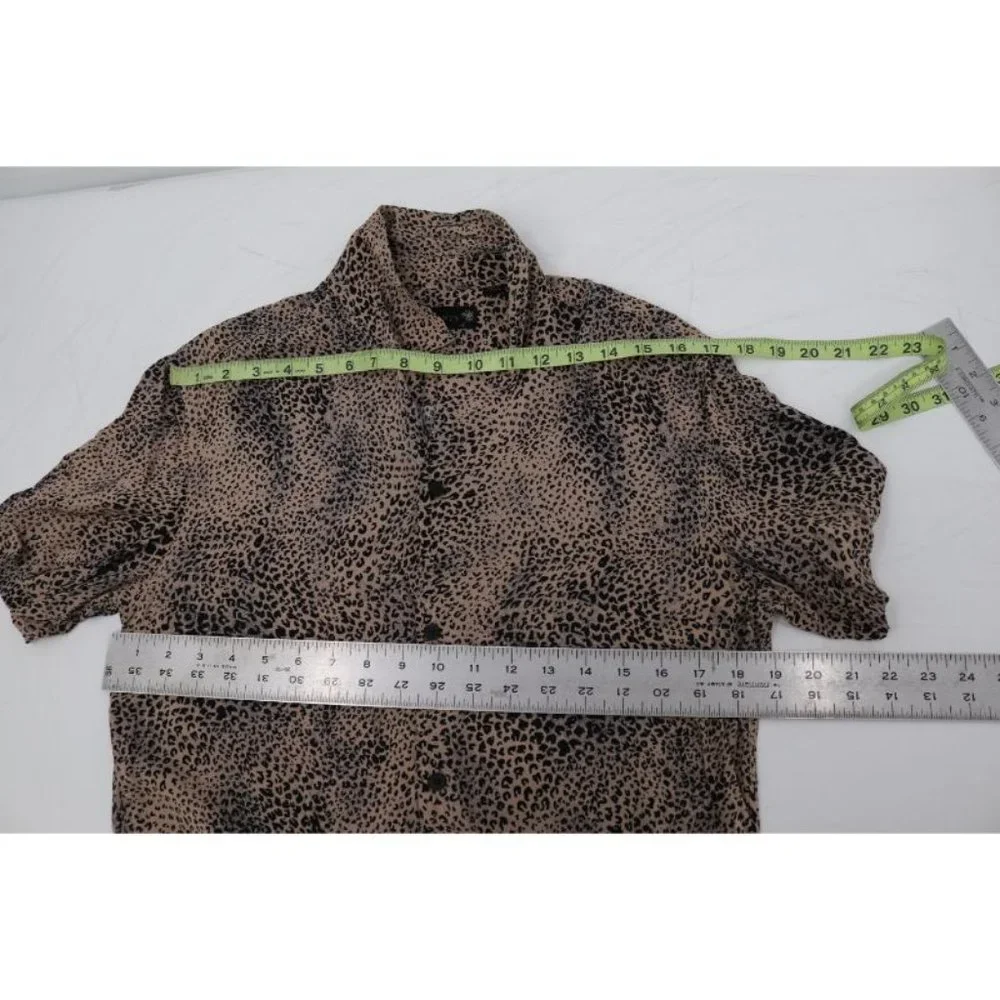 All saints shirt Mens XS Diffusion short sleeve animal print viscose lightweight - Picture 10 of 10